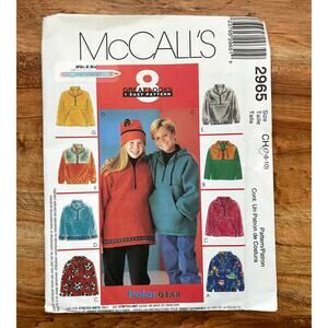 Vintage Y2K McCalls 2965 Sewing Pattern Size 7 Pullover Jacket & Hat COMPLETE